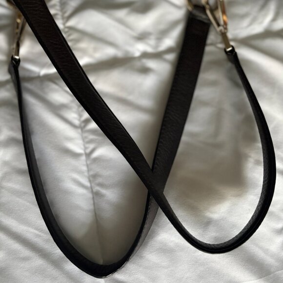 CALVIN KLEIN Dark Brown Pebbled Leather Shoulder Tote Bag Large BOHO Preppy - Picture 14 of 16